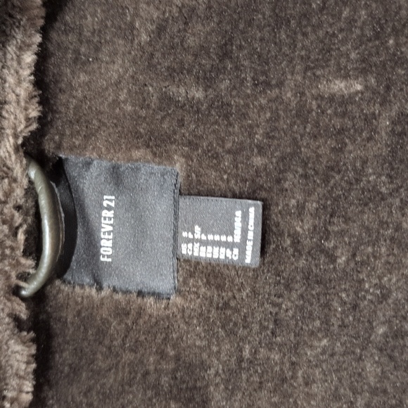 Dark dark olive Shearling Jacket - Picture 7 of 10